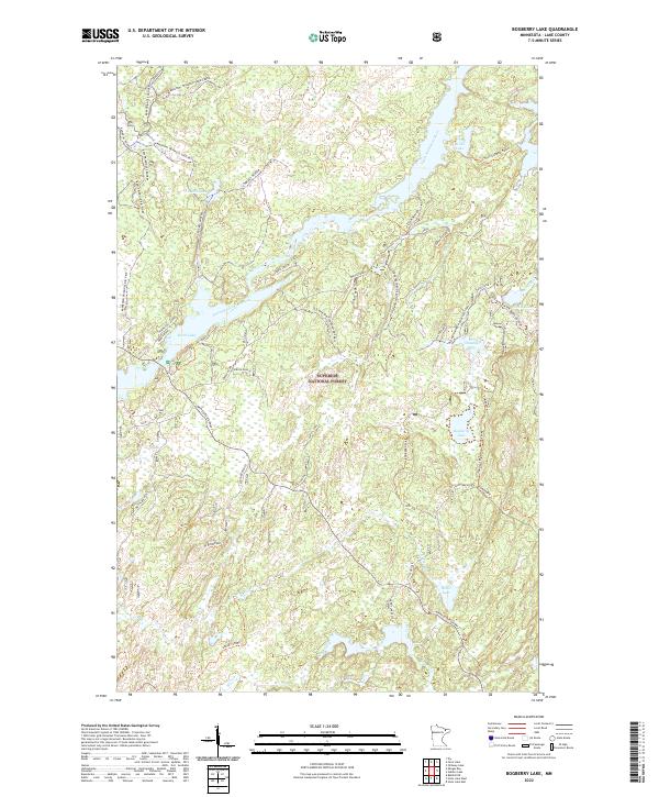 Bogberry Lake topographic map thumbnail