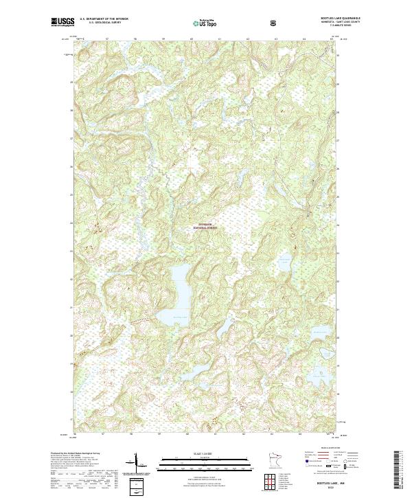 Bootleg Lake topographic map thumbnail