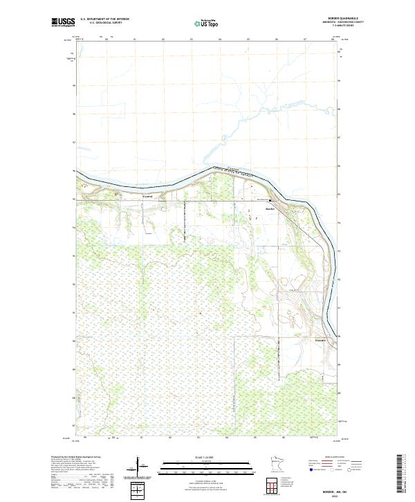 Border topographic map thumbnail