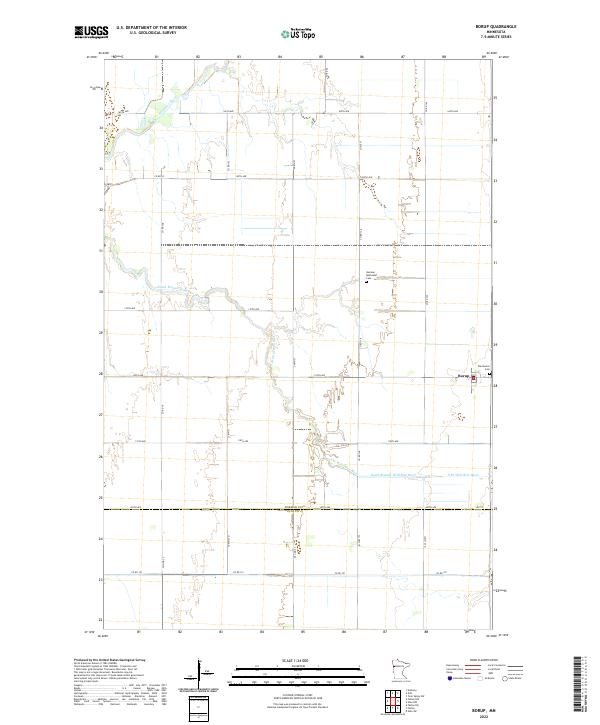 Borup topographic map thumbnail
