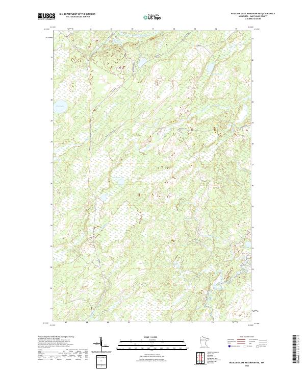 Boulder Lake Reservoir NE topographic map thumbnail