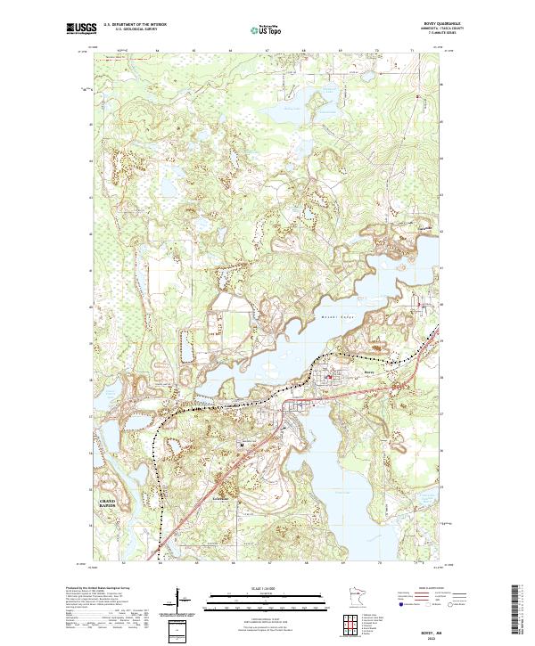 Bovey topographic map thumbnail