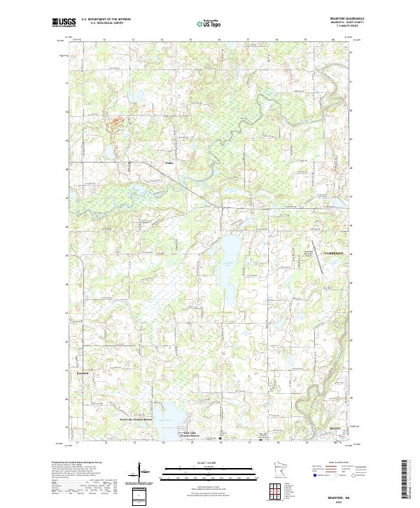 Bradford topographic map thumbnail