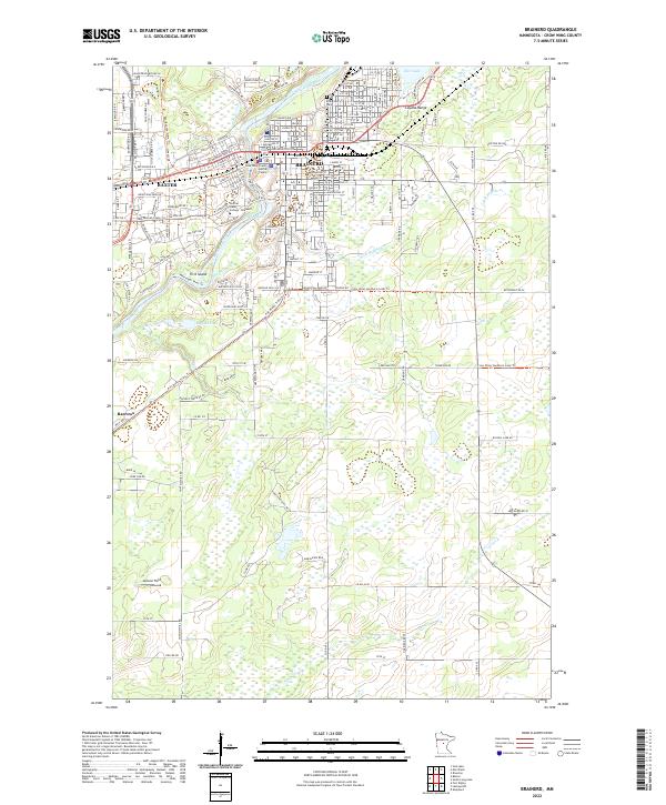 Brainerd topographic map thumbnail
