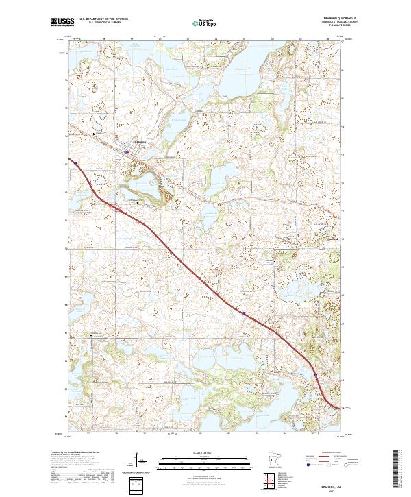 Brandon topographic map thumbnail