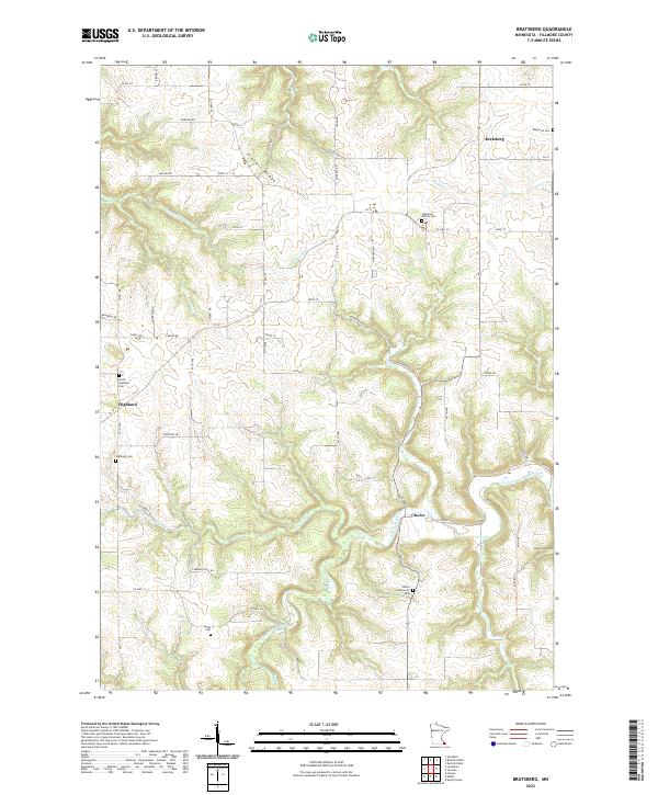 Bratsberg topographic map thumbnail