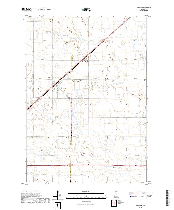 Brewster topographic map thumbnail