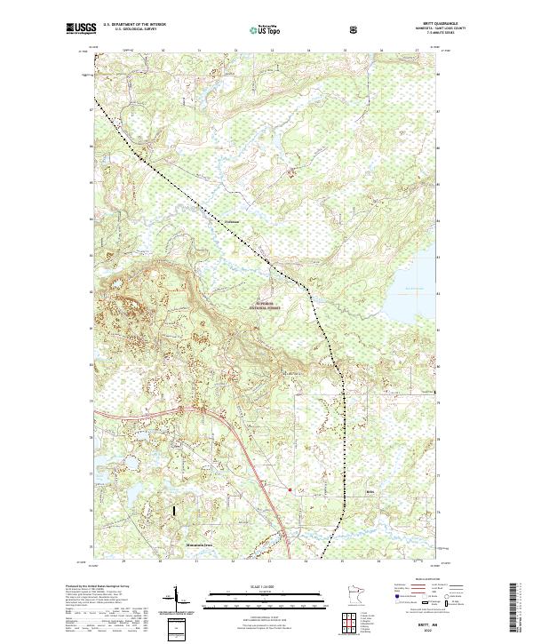 Britt topographic map thumbnail