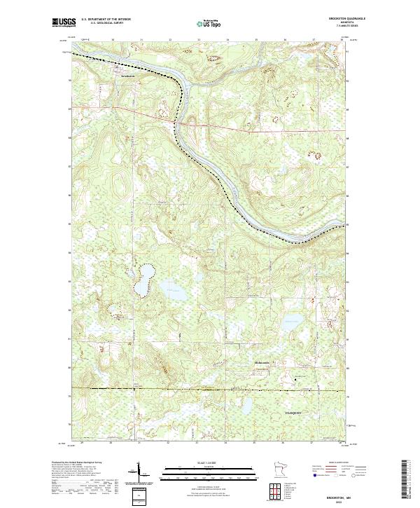 Brookston topographic map thumbnail