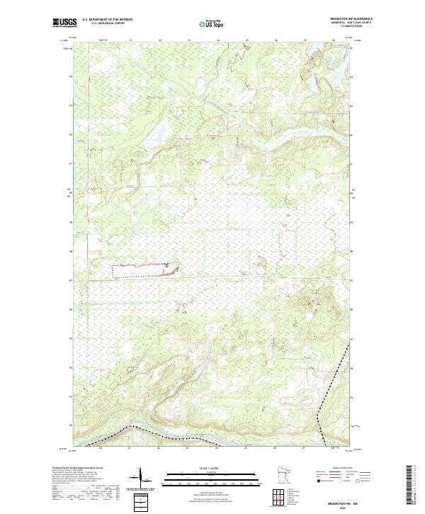 Brookston NW topographic map thumbnail
