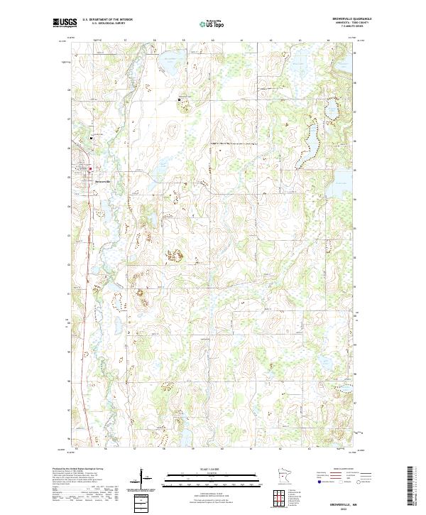Browerville topographic map thumbnail
