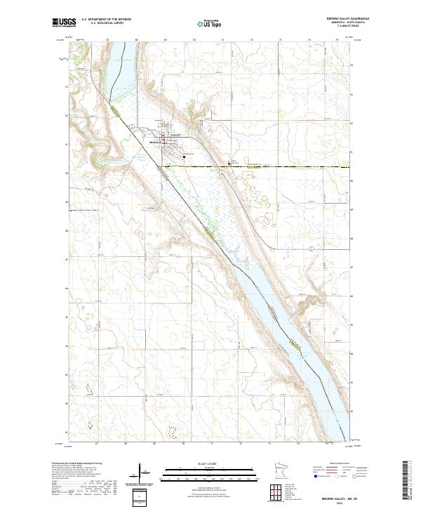 Browns Valley topographic map thumbnail