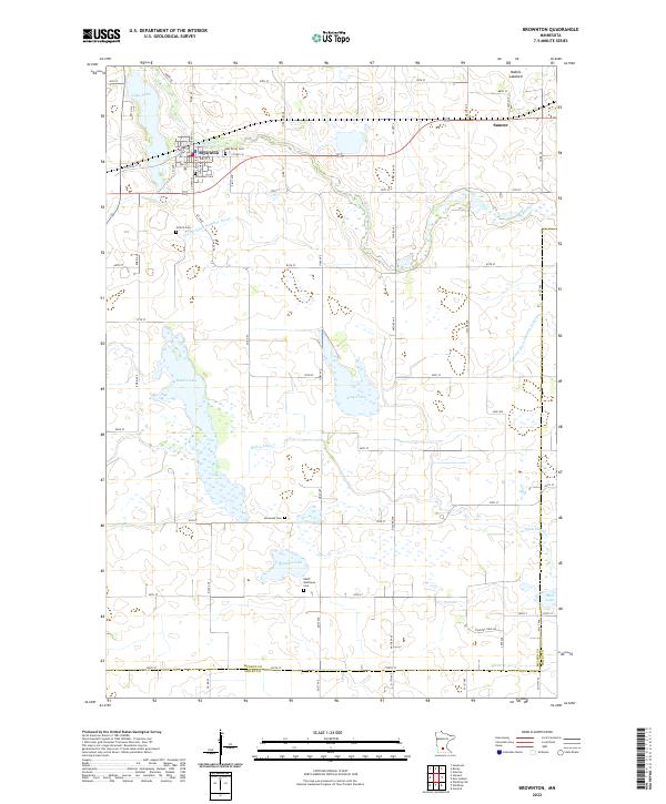 Brownton topographic map thumbnail