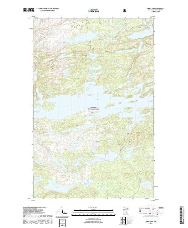 Brule Lake topographic map thumbnail