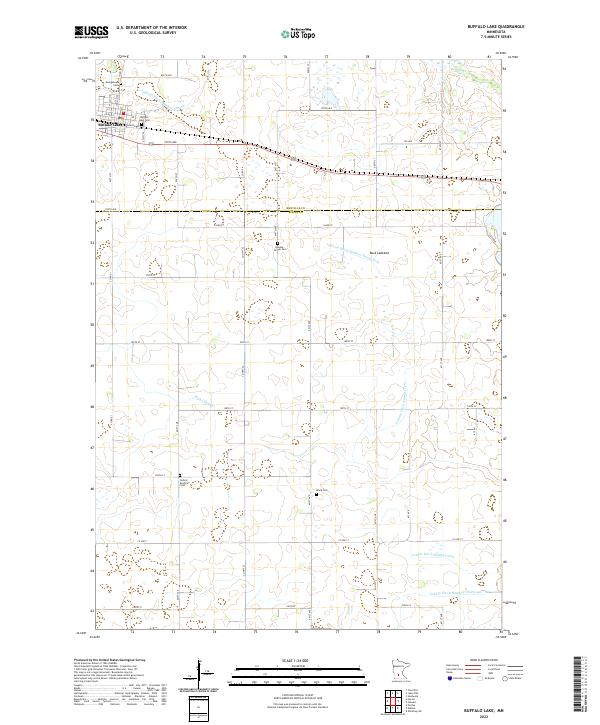 Buffalo Lake topographic map thumbnail