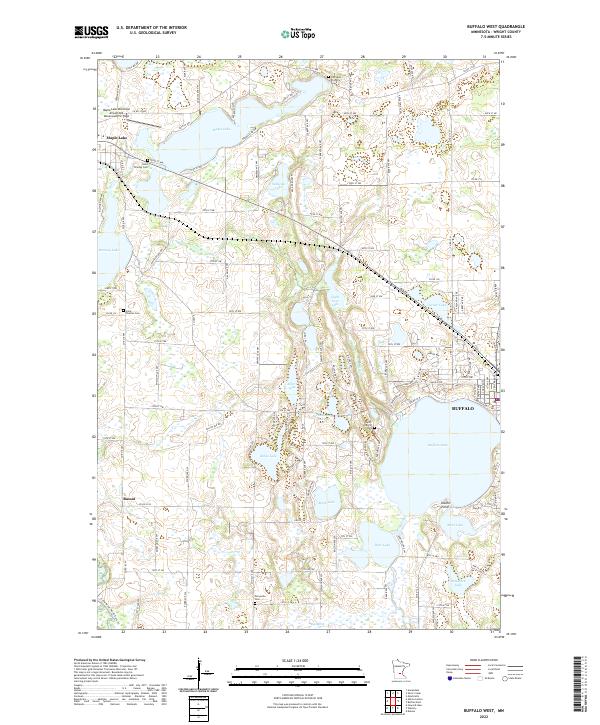 Buffalo West topographic map thumbnail