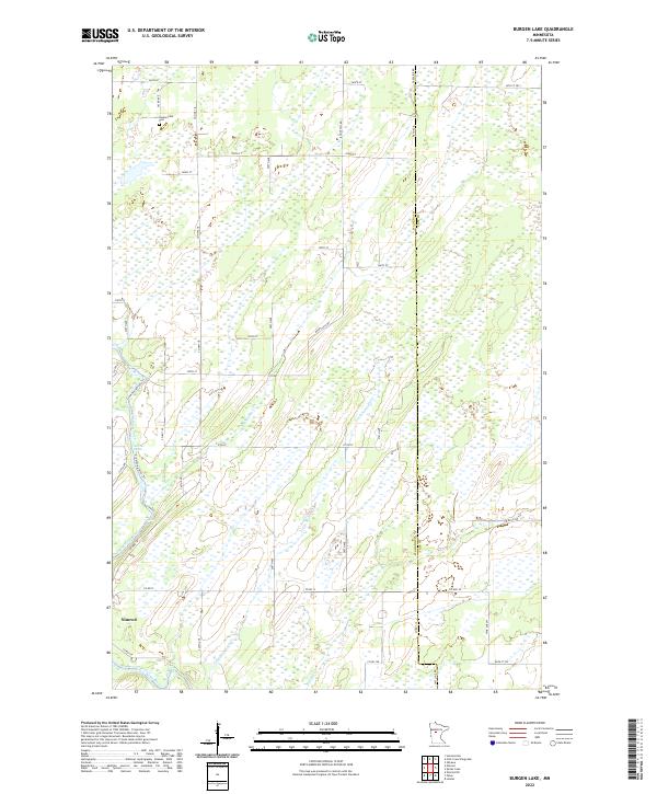Burgen Lake topographic map thumbnail