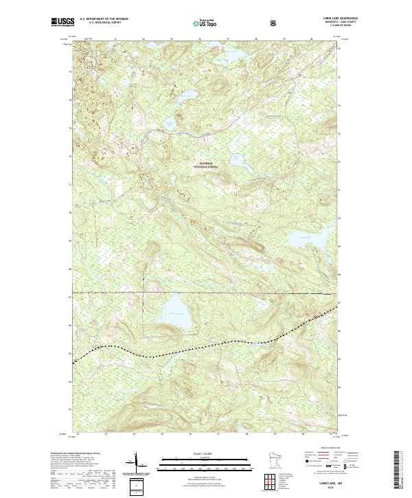 Cabin Lake topographic map thumbnail