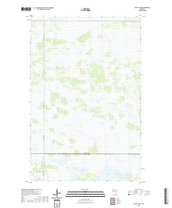 Cahill Lake topographic map thumbnail