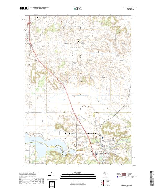 Cannon Falls topographic map thumbnail