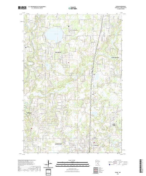 Cedar topographic map thumbnail
