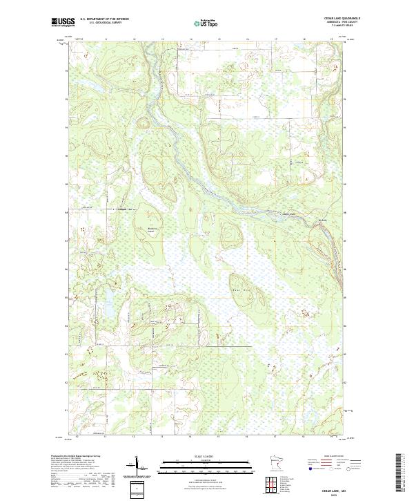 Cedar Lake topographic map thumbnail