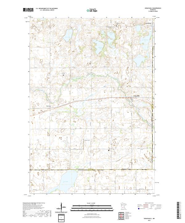 Cedar Mills topographic map thumbnail