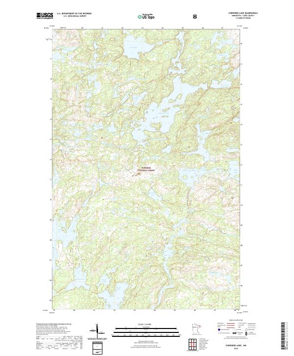 Cherokee Lake topographic map thumbnail