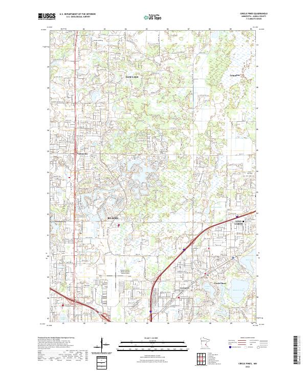 Circle Pines topographic map thumbnail