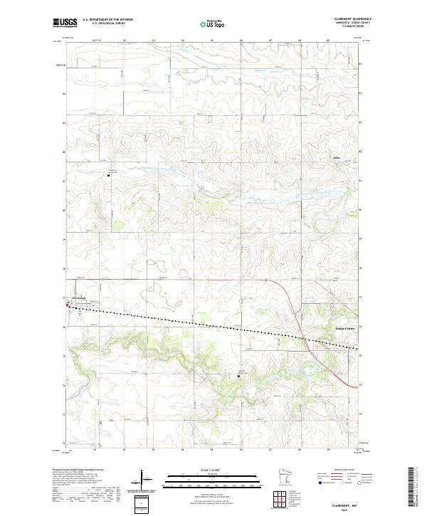 Claremont topographic map thumbnail