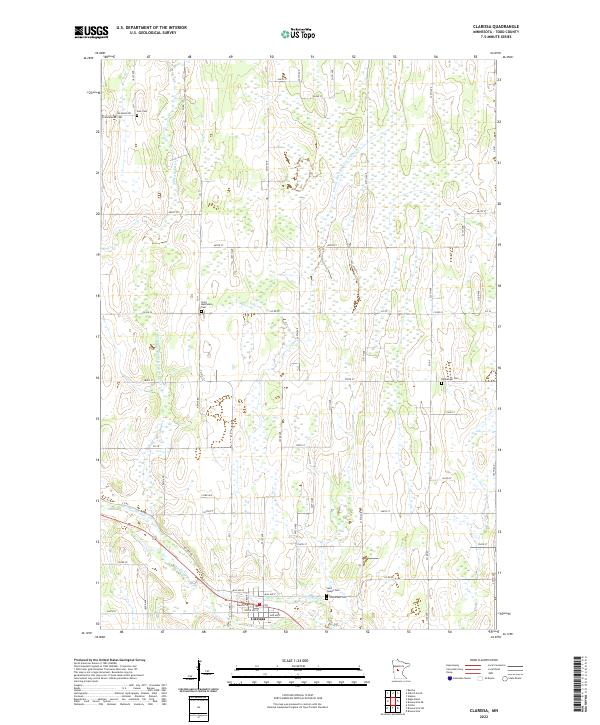 Clarissa topographic map thumbnail