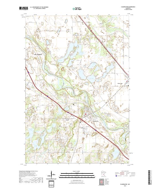 Clearwater topographic map thumbnail
