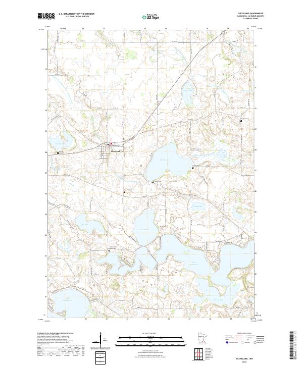 Cleveland topographic map thumbnail