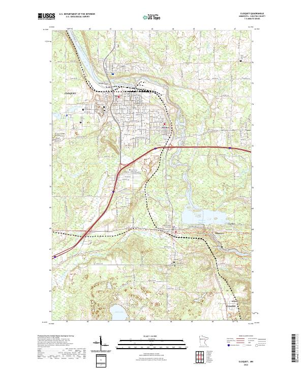 Cloquet topographic map thumbnail