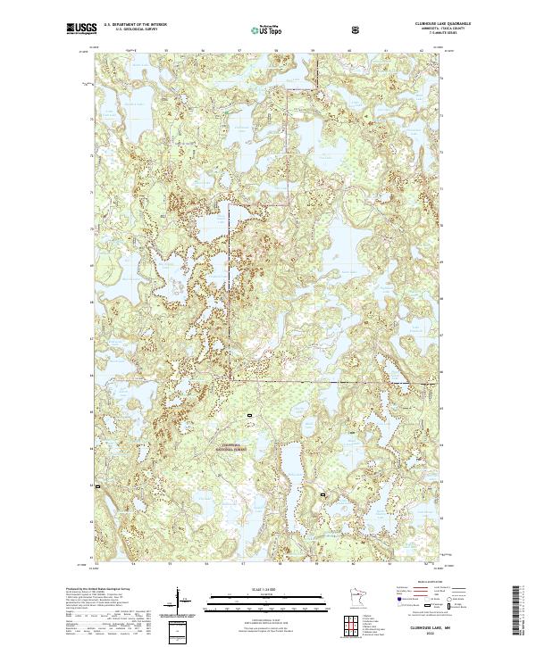 Clubhouse Lake topographic map thumbnail