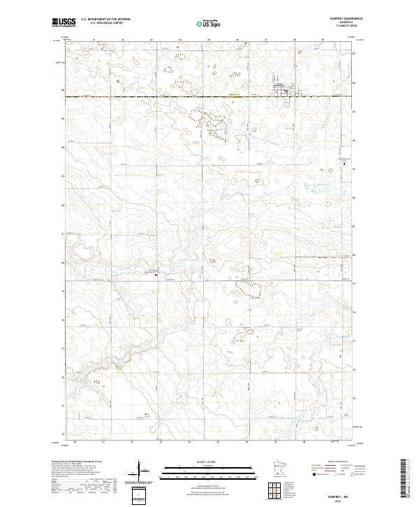 Comfrey topographic map thumbnail