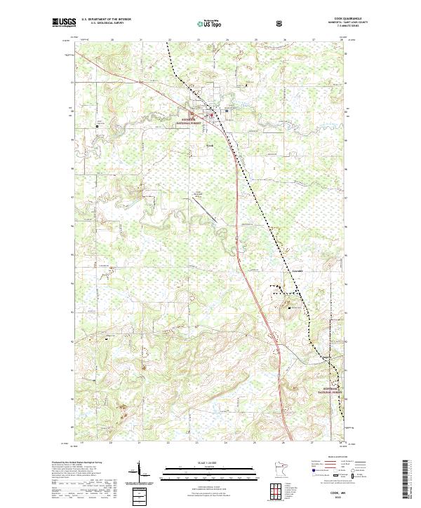 Cook topographic map thumbnail