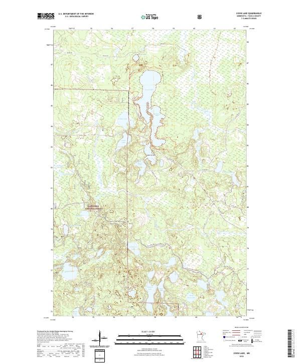 Coon Lake topographic map thumbnail