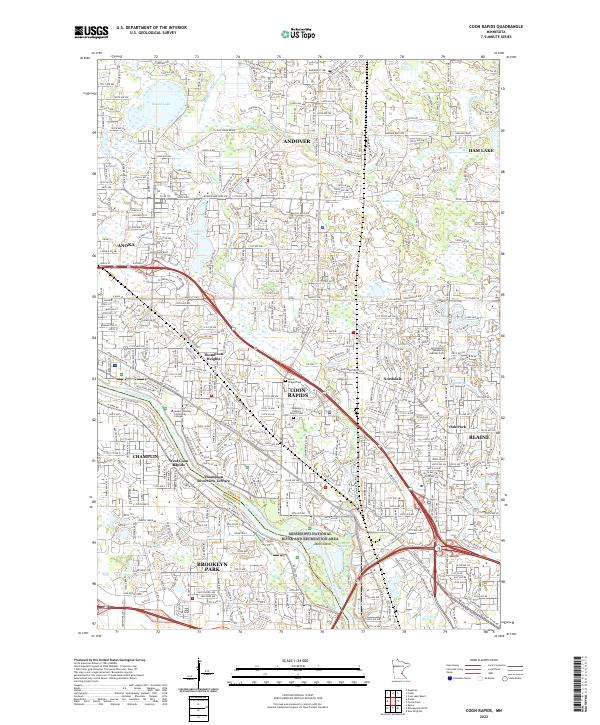 Coon Rapids topographic map thumbnail