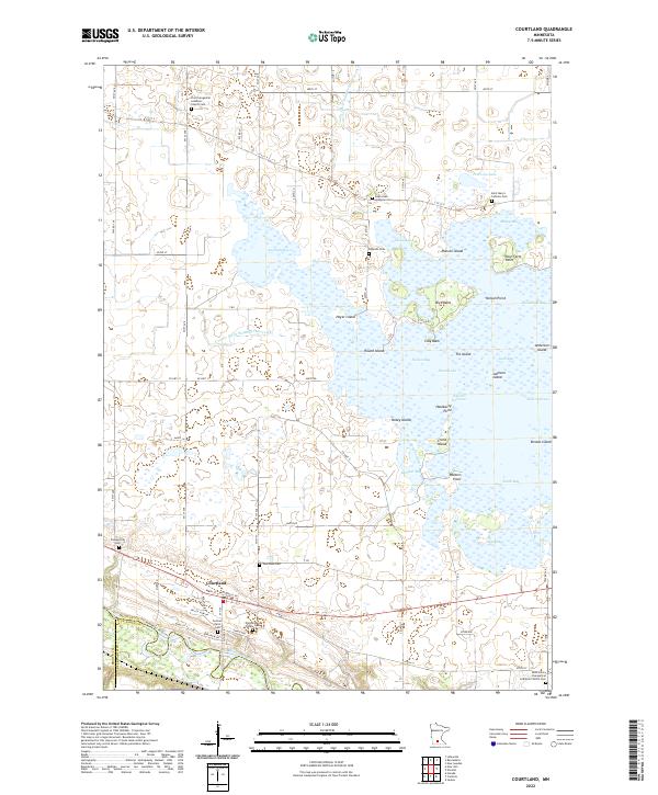 Courtland topographic map thumbnail