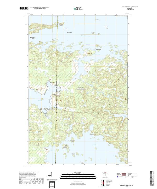 Cranberry Bay topographic map thumbnail
