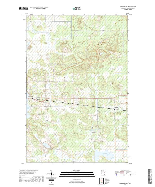 Cromwell East topographic map thumbnail