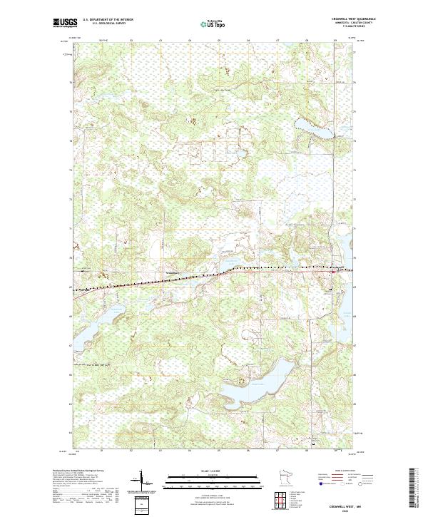 Cromwell West topographic map thumbnail