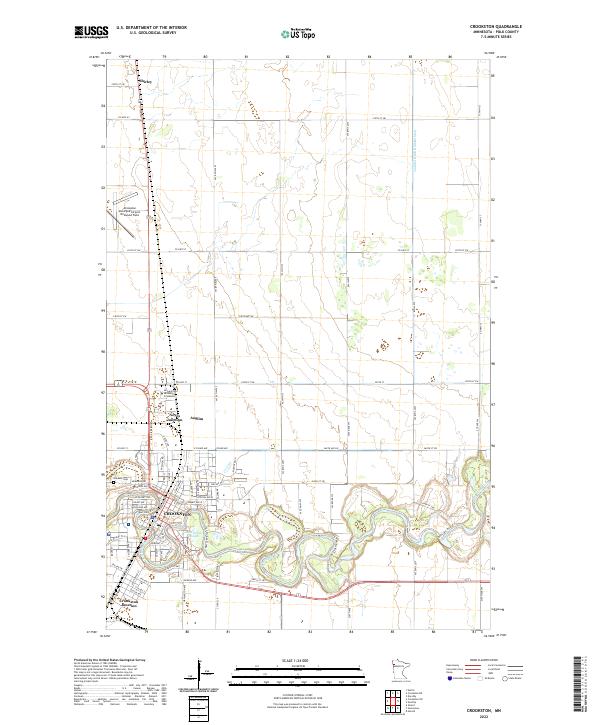 Crookston topographic map thumbnail
