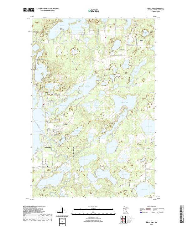 Cross Lake topographic map thumbnail