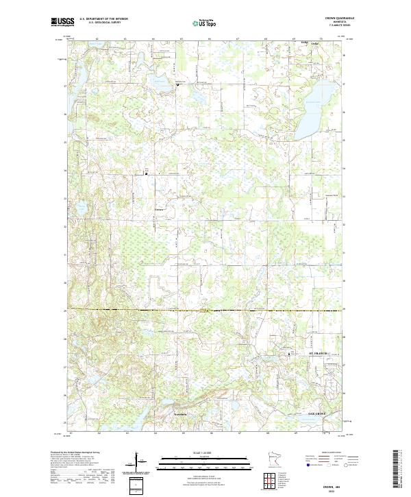 Crown topographic map thumbnail