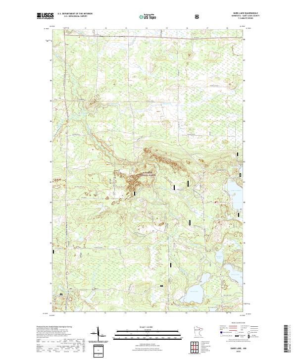 Dark Lake topographic map thumbnail