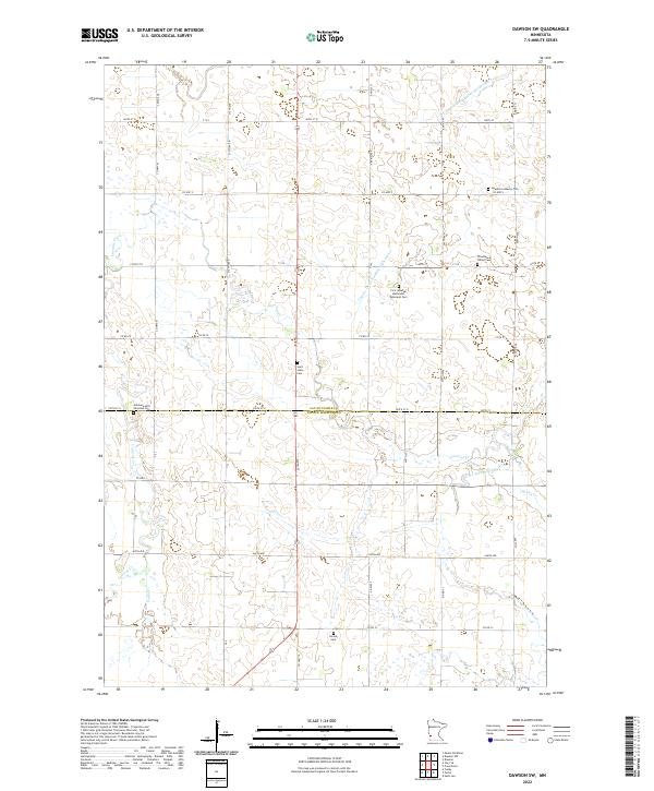 Dawson SW topographic map thumbnail