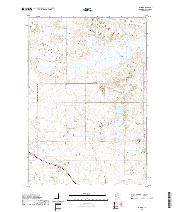 De Graff topographic map thumbnail