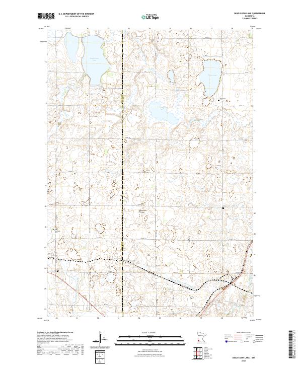 Dead Coon Lake topographic map thumbnail